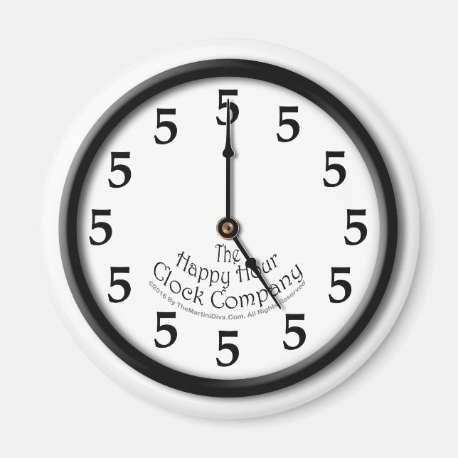 IMÃ RELÓGIO CINCO HORAS (Frente)