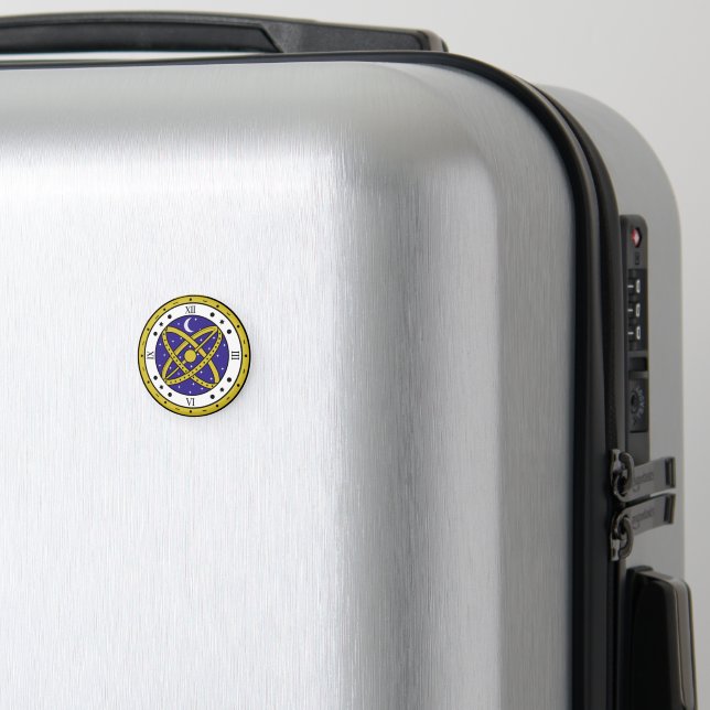 Imã Relógio de Bolso Celestial Vetorial com Dourado (In Situ (Luggage))