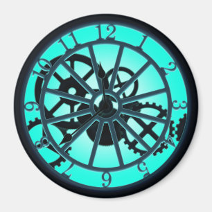 Imã Relógio De Ferro Gótico Steampunk Com Ursos Vis