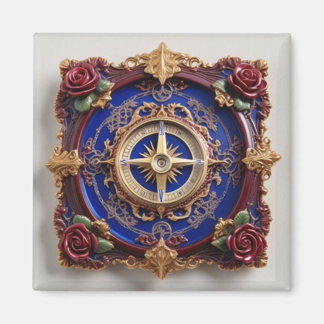 Imã Relógio de relógio de relógio de sol de arte vitor (Frente)