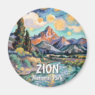 Imã Relógio Retro Van Gogh Zion Watchman Rio Virgem Co
