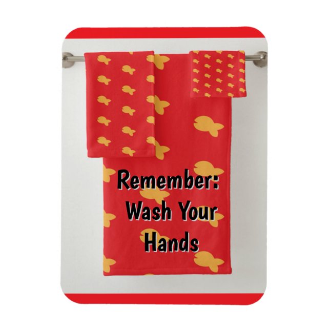 Ímã Remember: Wash Your Hands Refrigerator  (Vertical)