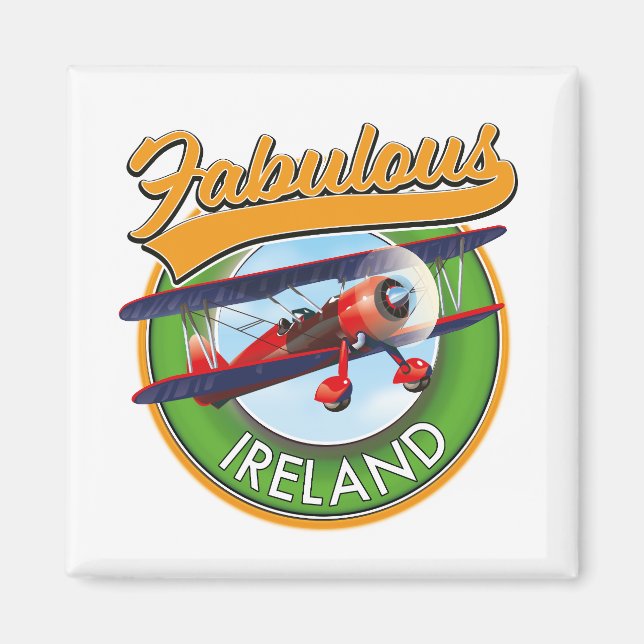Imã remendo de viagem fabulosa Irlanda. (Frente)