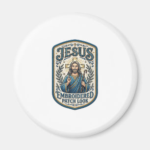 Imã Remendo Embroidered Jesus Olhe Remendo Embroidered