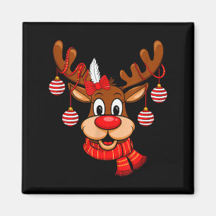 Imã Rena Cute Natal Nariz Vermelho Rudolph Natal Crian