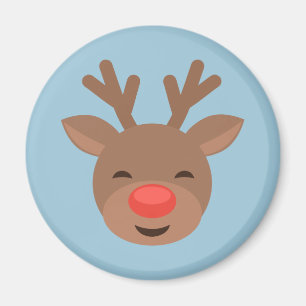 Imã Rena Rudolf do Natal na luz - azul