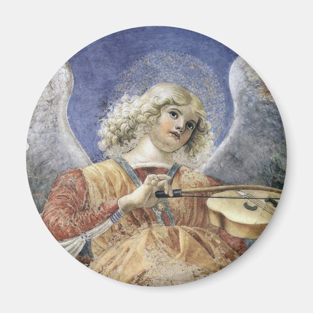 Imã Renaissance Angel Round Magnet Melozzo da Forlì (Frente)