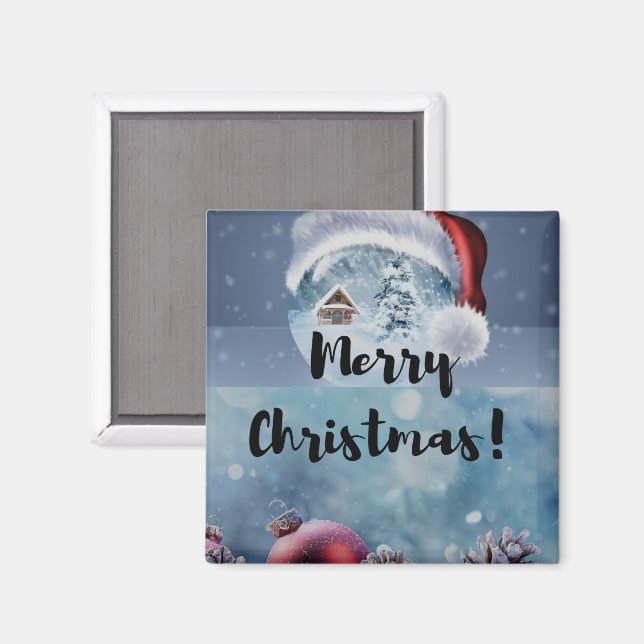 Imã Renas de Natal modernas engraçadas e fofas (Front/Back)