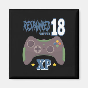 Imã Renascido Com 18 Xp Videojogador Aniversário De 18
