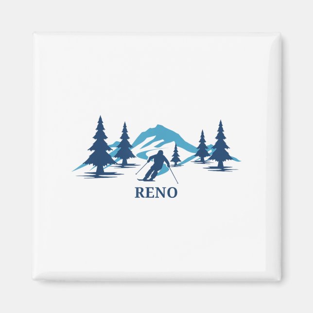 Imã Reno Nevada Ski Resort Skiier _1 (Frente)