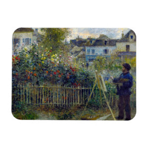 Ímã Renoir - Claude Monet Pintando em seu Jardim