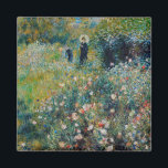 Imã Renoir - Mulher com Parasol num Jardim<br><div class="desc">Mulher com Parasol em Jardim (Femme avec parasol dans un jardin) - Pierre-Auguste Renoir, Oil on Canvas, 1875</div>