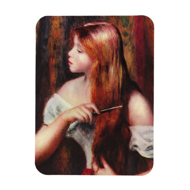 Ímã Renoir Young Girl Comendo Seu Cabelo (Vertical)
