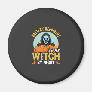 Imã Reparador de Bateria de Halloween Bruxa à Noite De