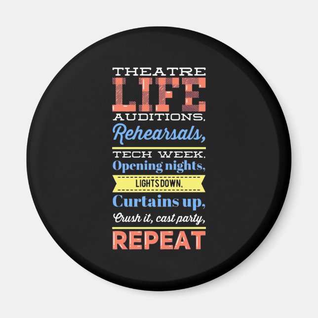 Imã Repetir vida no teatro (Frente)