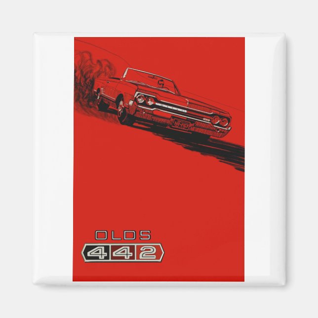 Imã Reprodução 1964 do poster de Oldsmobile 442 (Frente)
