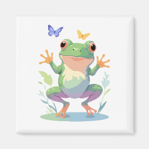 Imã Reprodução Animal Adorável De Pintura De Vetor De