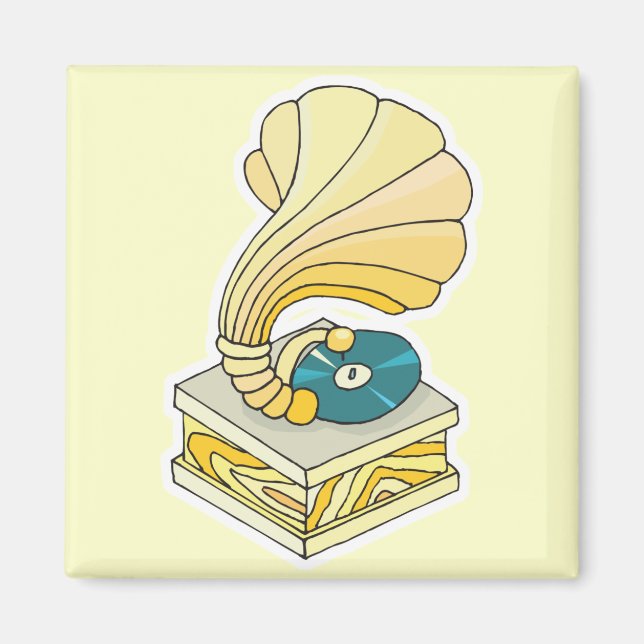 Imã reprodutor de gravação fonográfico (Frente)