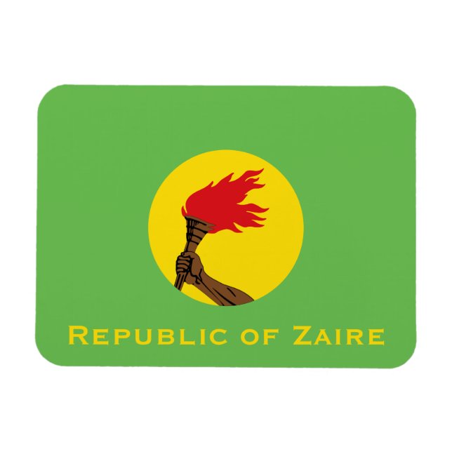 Ímã República do Zaire Flag (Horizontal)