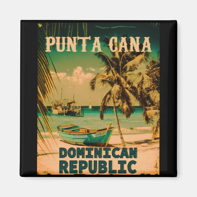 Imã República Dominicana do Punta Cana - Retro Souveni (Frente)