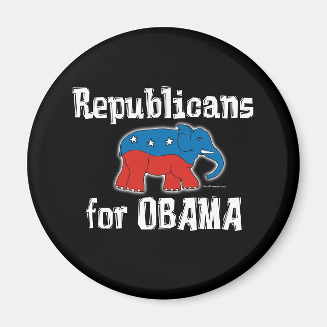 Imã Republicanos por Obama Magnets (Frente)