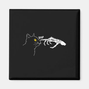 Imã Rero Vintage Black Cat Skeleton Boop Halloween