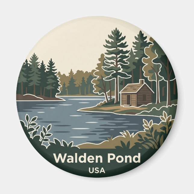 Imã Reserva Estadual de Walden Pond EUA (Frente)