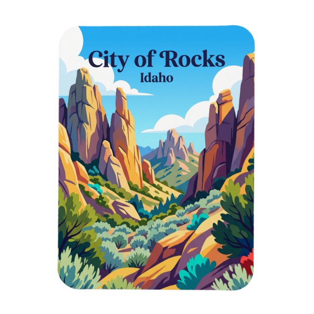Ímã Reserva Nacional Cidade das Rochas Idaho (Vertical)