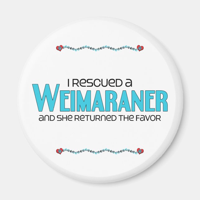 Imã Resgatei um Weimaraner (Cachorro feminino) (Frente)