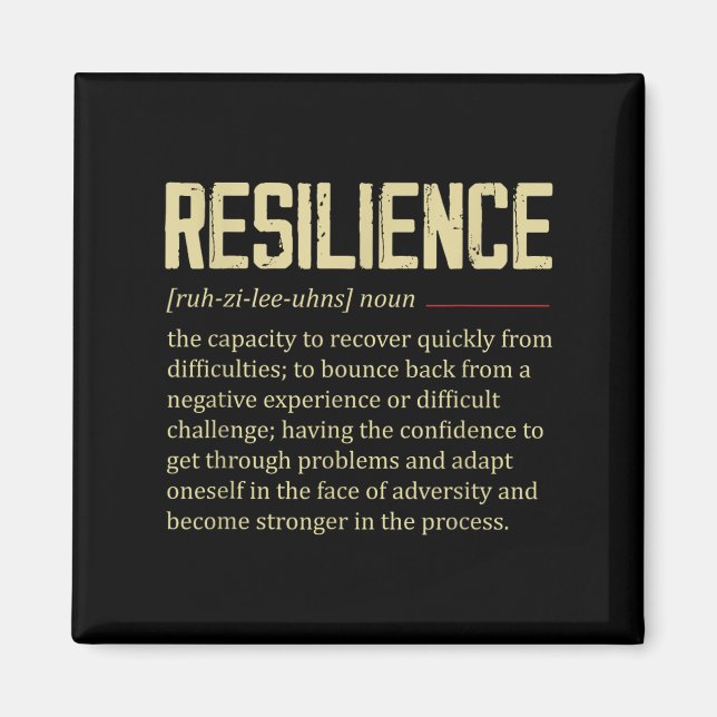 Imã Resilience Definition Dictionary Vintage Motivatio (Frente)