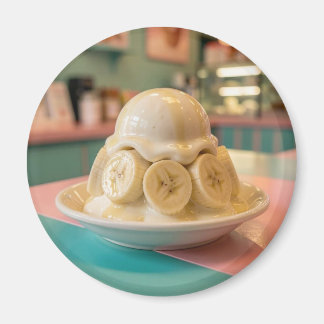 Imã Resin Banana Sundae | Retro Ice Cream Shop