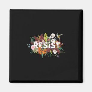 Imã Resist Floral Anti Trump Protesto Político 1