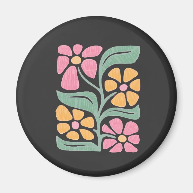 Imã RESIST: Protesto Político Anti-Trump Floral (Frente)