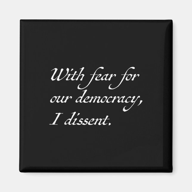 Imã Resista Com Medo Pela Nossa Democracia Eu Dissonho (Frente)