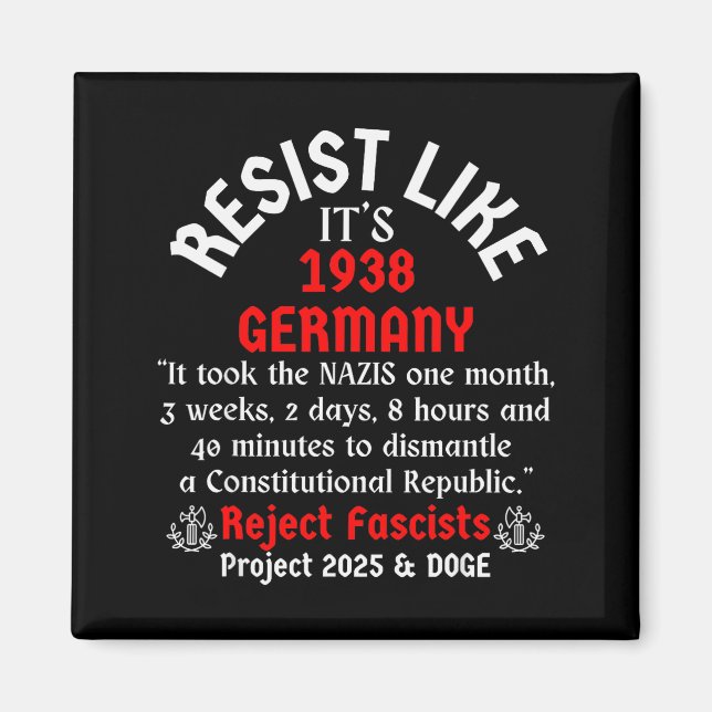 Imã Resista Como se Fosse a Alemanha de 1938 (Frente)
