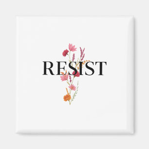 Imã Resista Floral Política Feminista Direitos das Mul