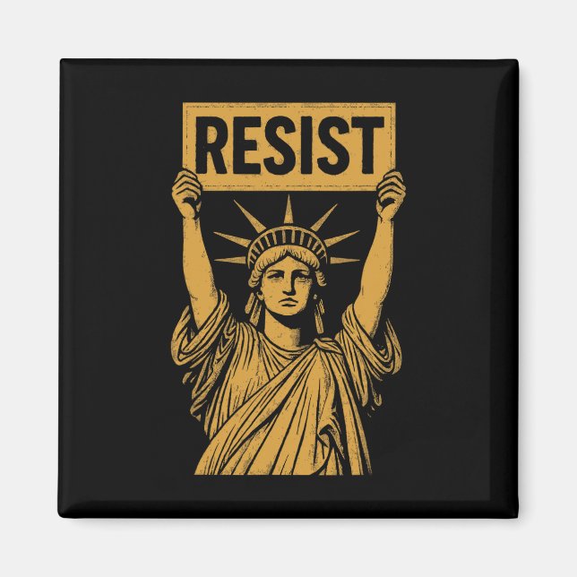 Imã Resistência À Estátua Da Liberdade Rebelde Protest (Frente)