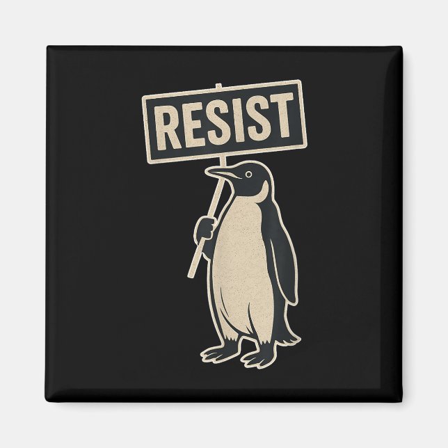 Imã Resistência ao Pinguim em Protesto Contra Tarifas (Frente)