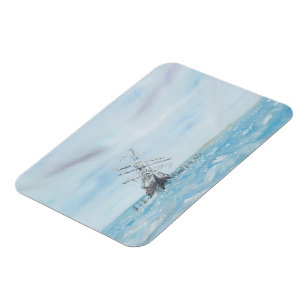 Ímã Resistência presa pelo gelo antártico. Pintado