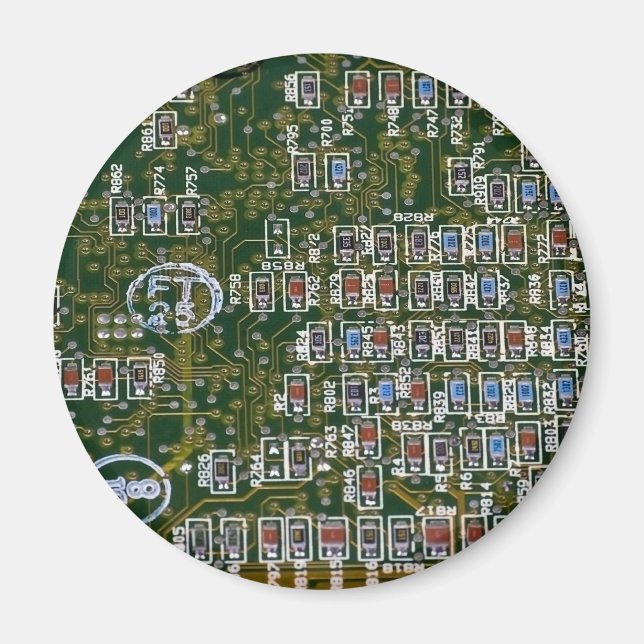 Imã Resistências em um Conselho de circuito (Frente)