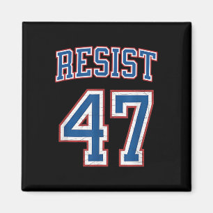 Imã Resistir ao Trump 47 Retro Distrescido Político