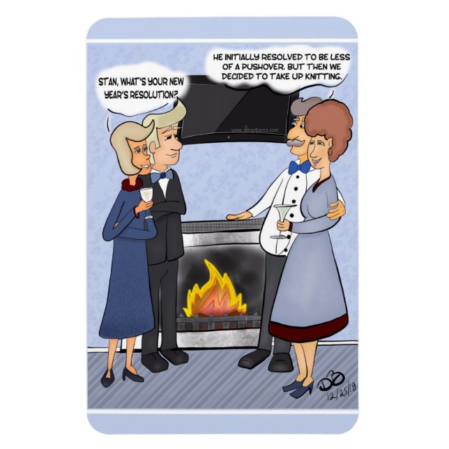 Ímã Resolução de Ano Novo Magneta de Cartoon Engraçado (Vertical)