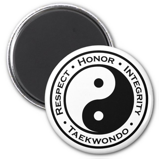 Imã Respeitar a integridade honesta Taekwondo (Frente)