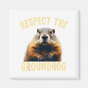 Imã Respeite a foto do esquilo marmota para o ground-h