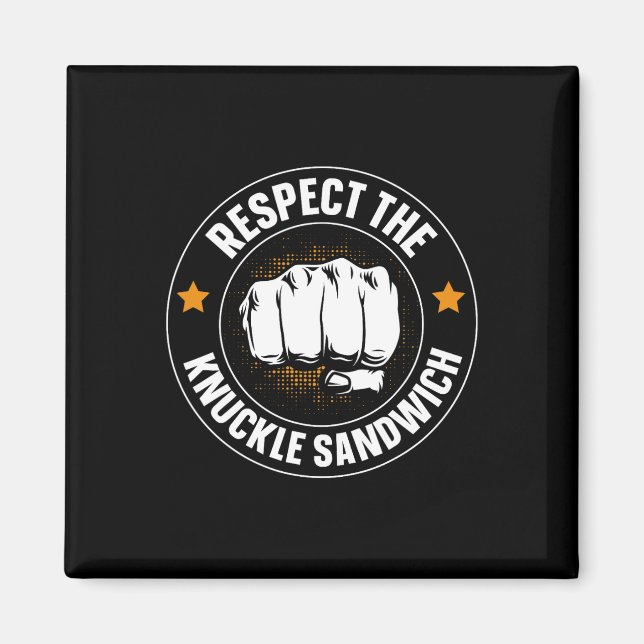 Imã Respeite A Sanduíche Knuckle (Frente)