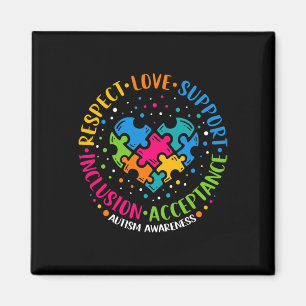Imã Respeite o apoio ao amor Inclusão do Quebra-cabeça