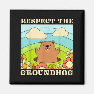Imã Respeite O Dia Do Groundhog Homens Mulheres Animal