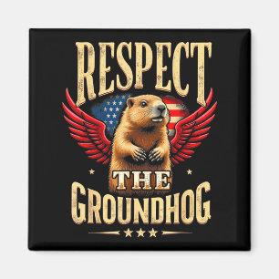 Imã Respeite O Groundhog Dia Feliz Do Groundhog 2025