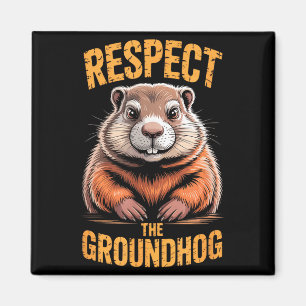 Imã Respeite O Groundhog Piada Divertida Punxsutawney