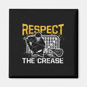 Imã Respeite O Jogador De Lacrosse Engraçado Da Crease